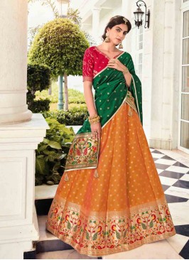 Lavish Banarasi Silk Wedding Lehenga Choli