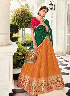 Lavish Banarasi Silk Wedding Lehenga Choli