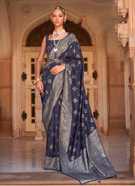 Lavish Blue Classic Saree