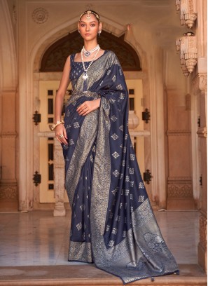 Lavish Blue Classic Saree