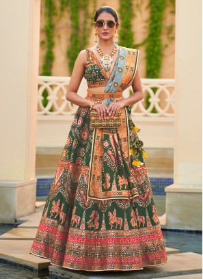 Lavish Mirror Silk Readymade Lehenga Choli