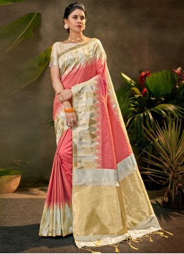 Lavish Peach Classic Saree