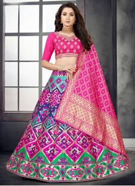 Lavish Printed Banarasi Silk A Line Lehenga Choli