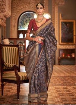 Lavish Purple Banarasi Silk Classic Saree