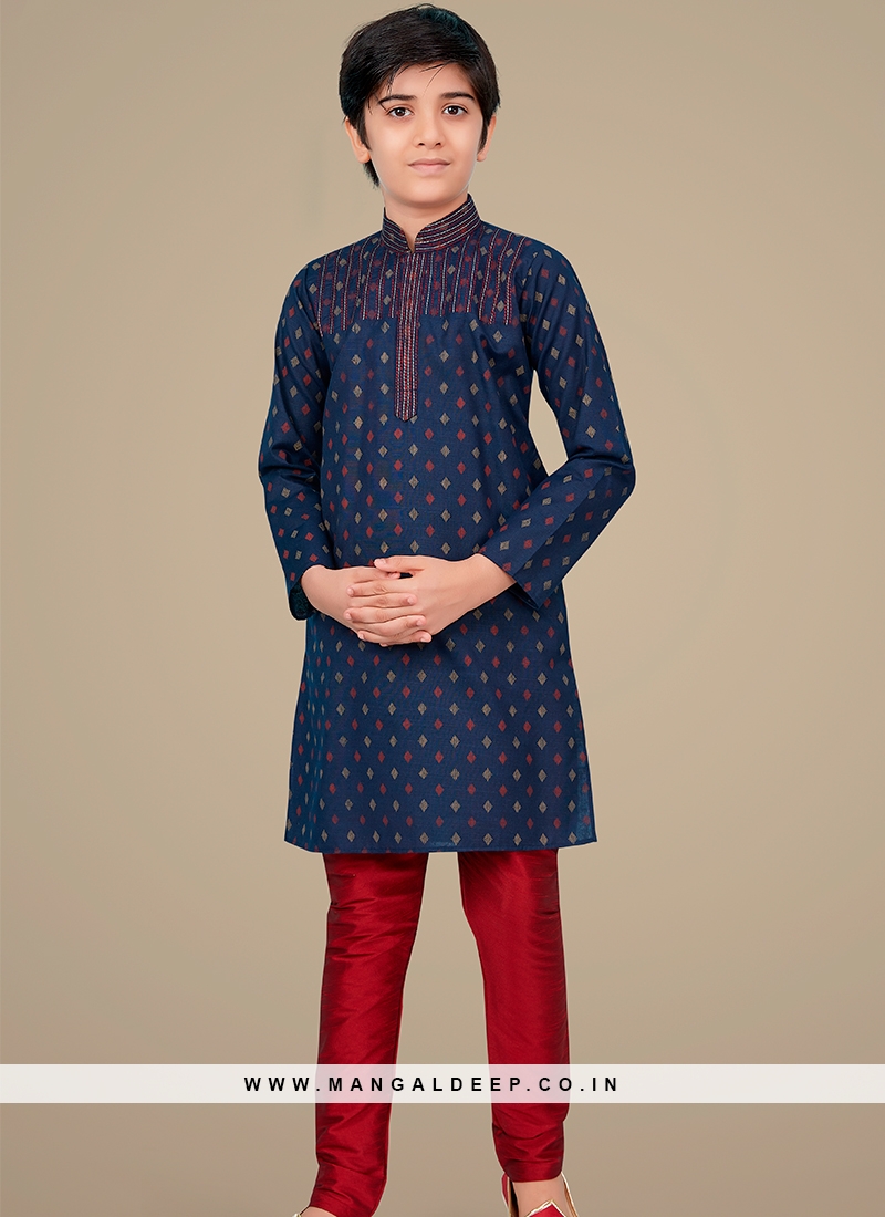 Purple Kids Eid Kurta Shalwar Designer Boys Suit - Asian Party Wear