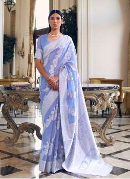 Light Purple Color Silk New Saree