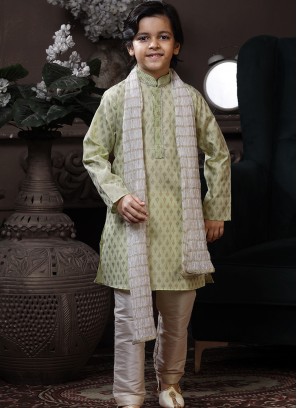 Little Blossom: Cotton Printed Kids Kurta Trouser Set.