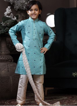 Little Charisma: Feroze Cotton Printed Kids Kurta 