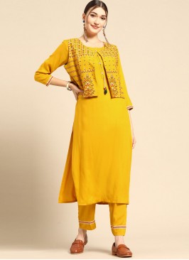 Lively Plain Rayon Party Wear Kurti