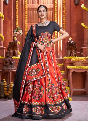 Lovable Red A Line Lehenga Choli