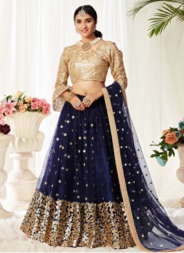 Lovable Sequins Mehndi Lehenga Choli