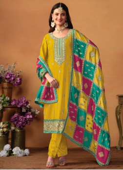 Lovable Silk Trendy Salwar Kameez