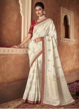 Lovable Woven pure-dola Contemporary Saree