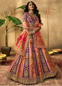 Lovely Banarasi Silk Reception Lehenga Choli