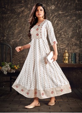 Lovely Function Wear Rayon Gown