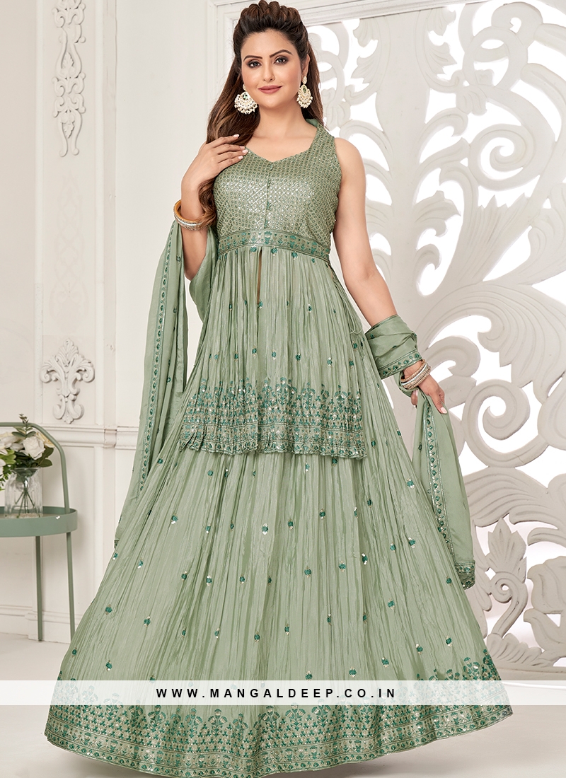 Light Green Pure Cotton With Weaving Print Summer Wear Gown Kurtis at Rs  599 | Pramukhchhaya Soceity, Puna Simada Road | Surat | ID: 25931855030