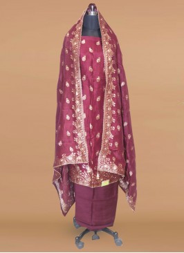 Lovely Maroon Color Function Wear Salwar Kameez