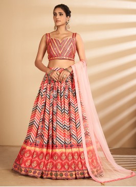 Lovely Multi Colour Art Silk Readymade Lehenga Choli