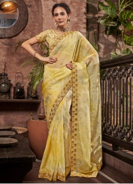 Lovely Mustard Festival Classic Saree