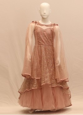 Lovely Pink Color Function Wear Gown