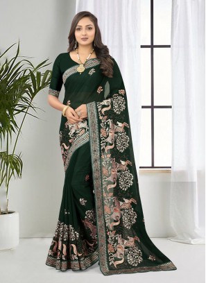 Lovely Zari Sangeet Designer Saree