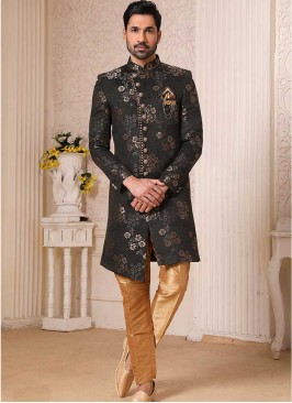 Luxurious Black Indo western set