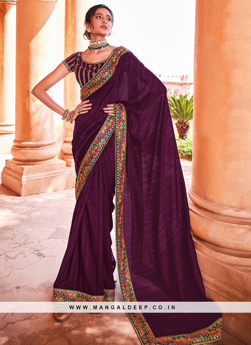 Kimora Magenta Pink Paithani Silk Saree With Flower Design Woven Borde –  Kimora Fashion Pvt Ltd