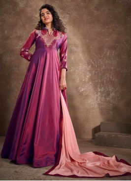 Magenta Color Readymade Anarkali Suit