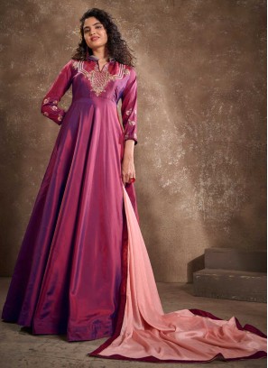 Magenta Color Readymade Anarkali Suit