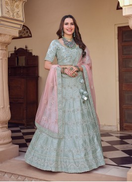 Magnetic Thread Crepe Silk Lehenga Choli