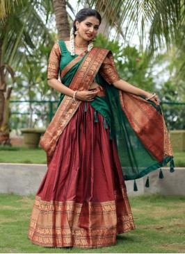 Magnetize Cotton Weaving Lehenga Choli