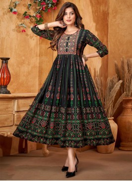 Magnetize Embroidered Ceremonial Floor Length Kurti