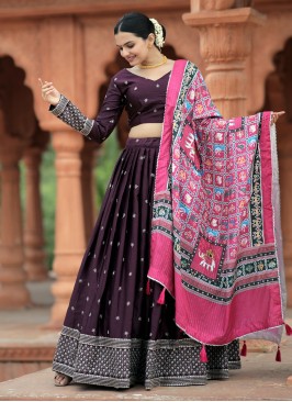 Magnetize Silk Sequins A Line Lehenga Choli