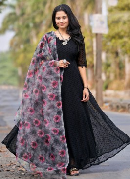 Magnificent Digital Print Faux Georgette Trendy Gown