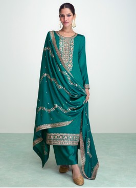 Majestic Silk Embroidered Salwar Kameez