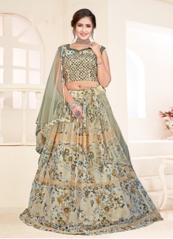 Majesty Georgette Embroidered Readymade Lehenga Ch