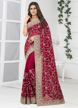 Maroon Ceremonial Classic Designer Saree