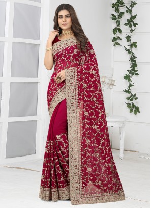 Maroon Ceremonial Classic Designer Saree