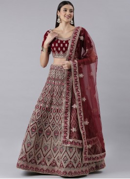 Maroon Color Designer Lehenga Choli