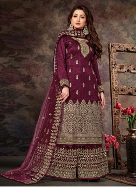 Maroon Color Designer Salwar Kameez