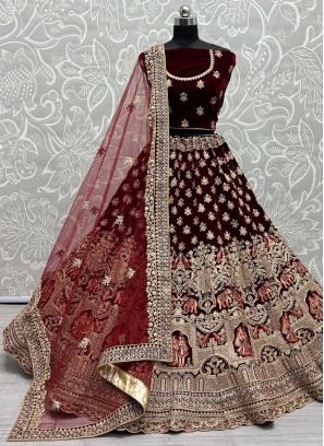 Maroon Color Lehenga Choli