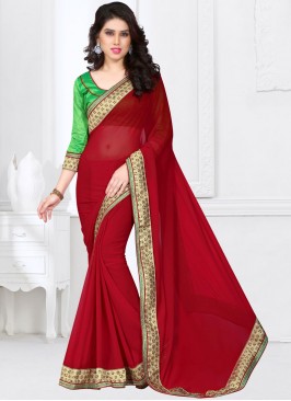 Maroon Color Saree