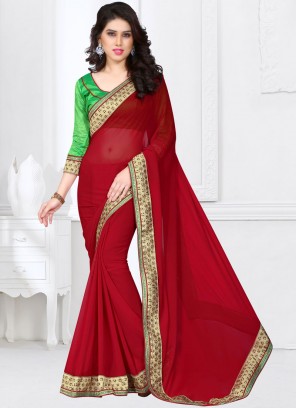 Maroon Color Saree