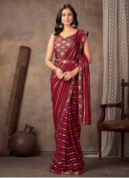 Maroon Color Saree