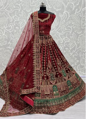 Maroon Diamond Bridal Trendy Lehenga Choli