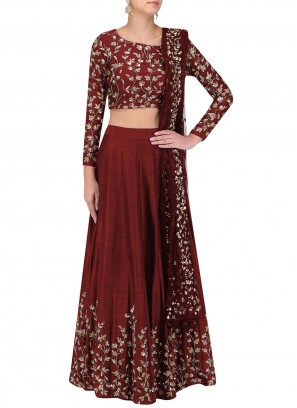 Maroon Dori Work Festival Trendy Lehenga Choli