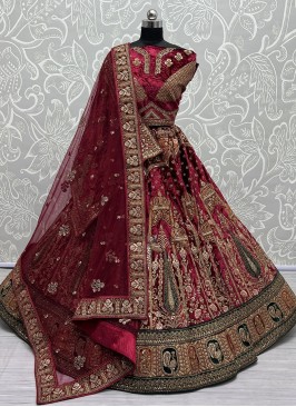 Maroon Dori Work Trendy Lehenga Choli