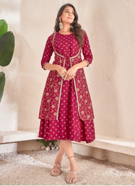 Maroon Party Designer Kurti