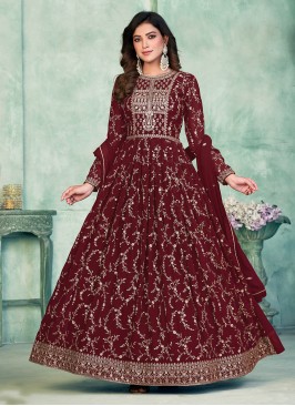 Maroon Sangeet Designer Salwar Kameez