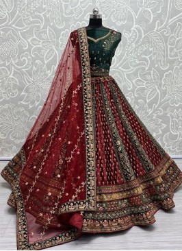 Maroon Sangeet Lehenga Choli